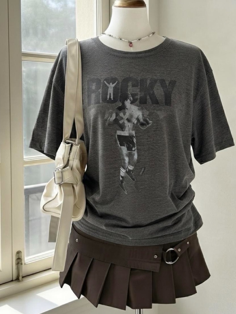 Rocky Graphic Tee - Charcoal Short Sleeve Shirt